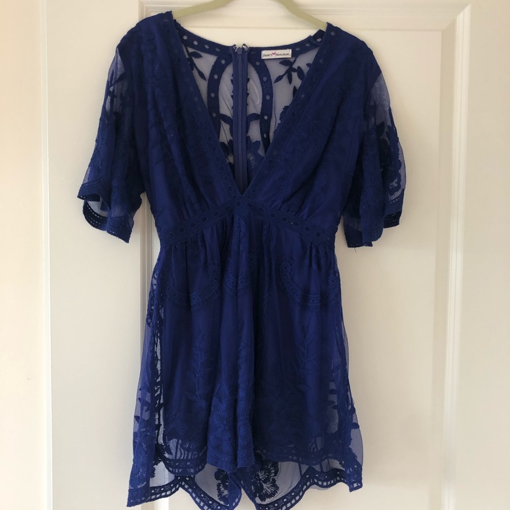 Blue Lace Romper